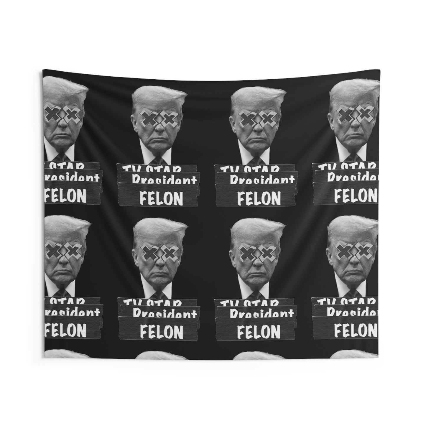 Trump Felon Bigly Black Tapestry