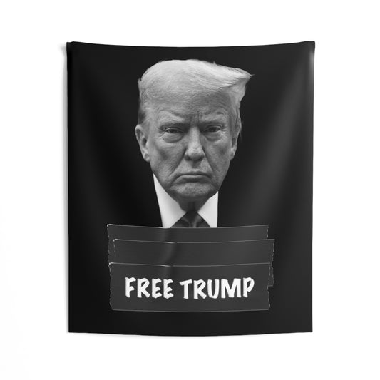 Free Trump Black Tapestry