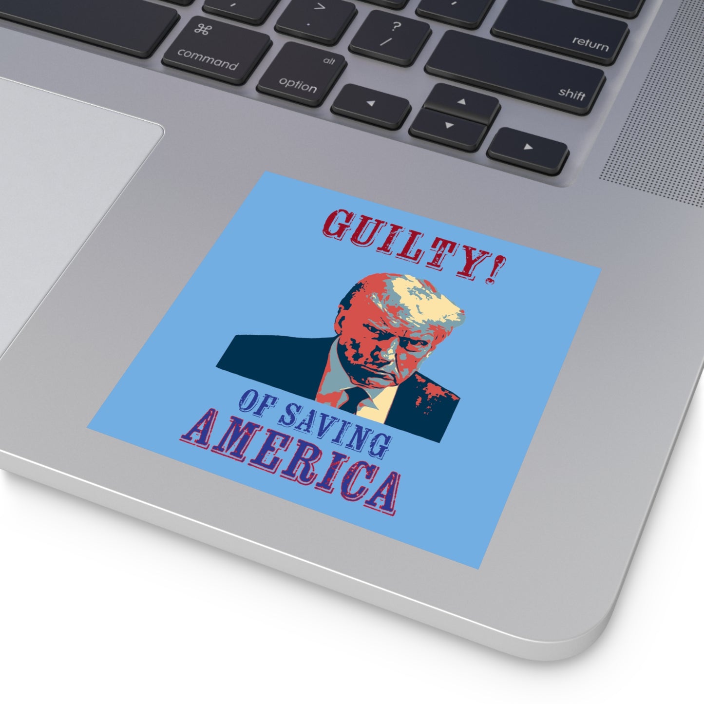 Guilty! (Of Saving America) Water Resistant Stickers (Blue)