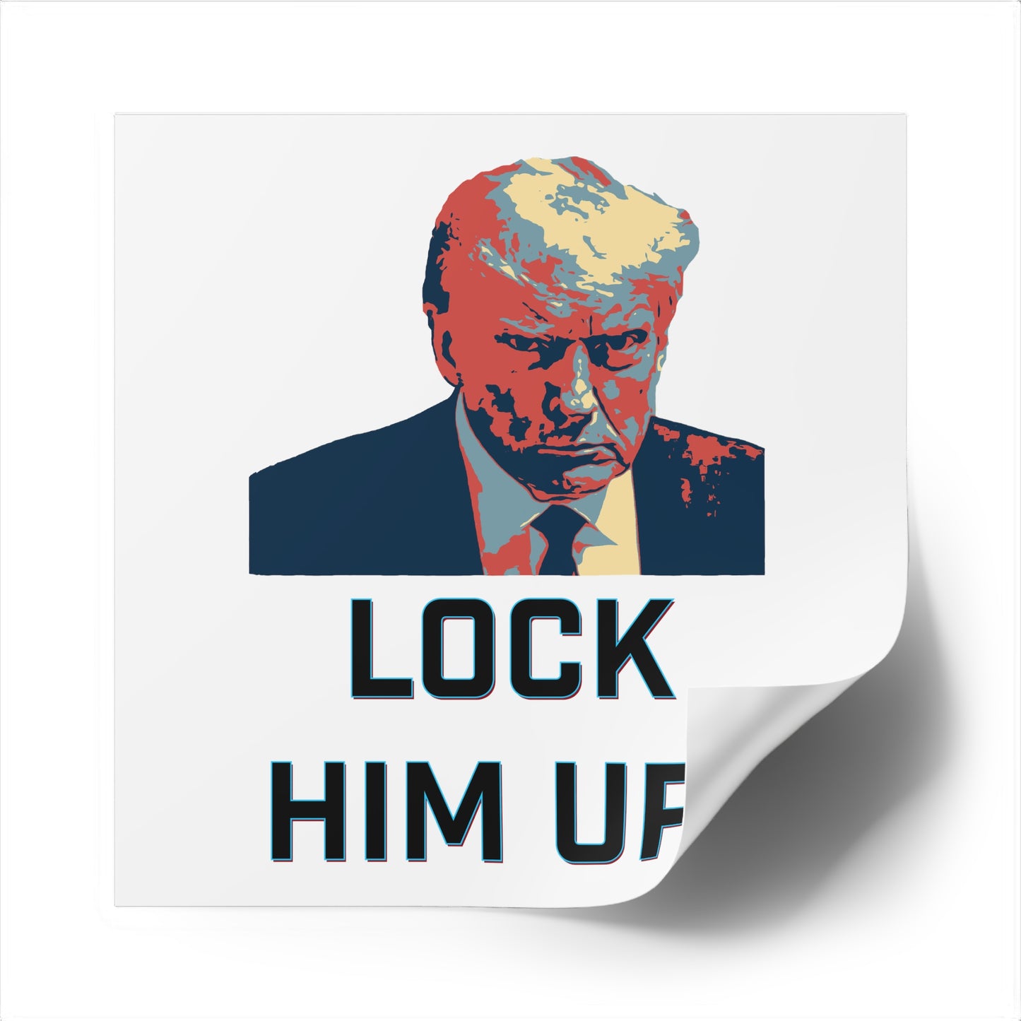 Lock Him Up! Water Resistant Sticker