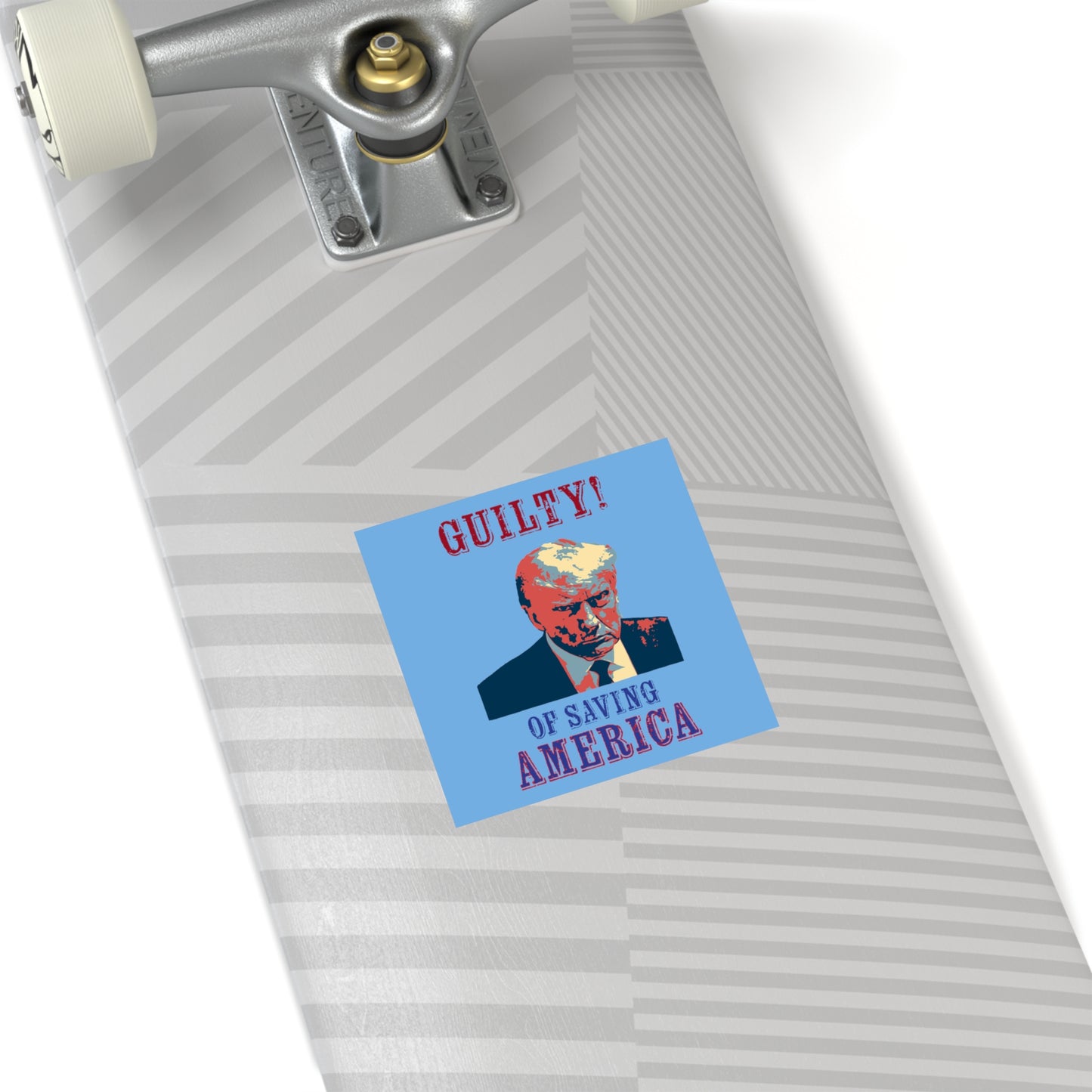 Guilty! (Of Saving America) Water Resistant Stickers (Blue)