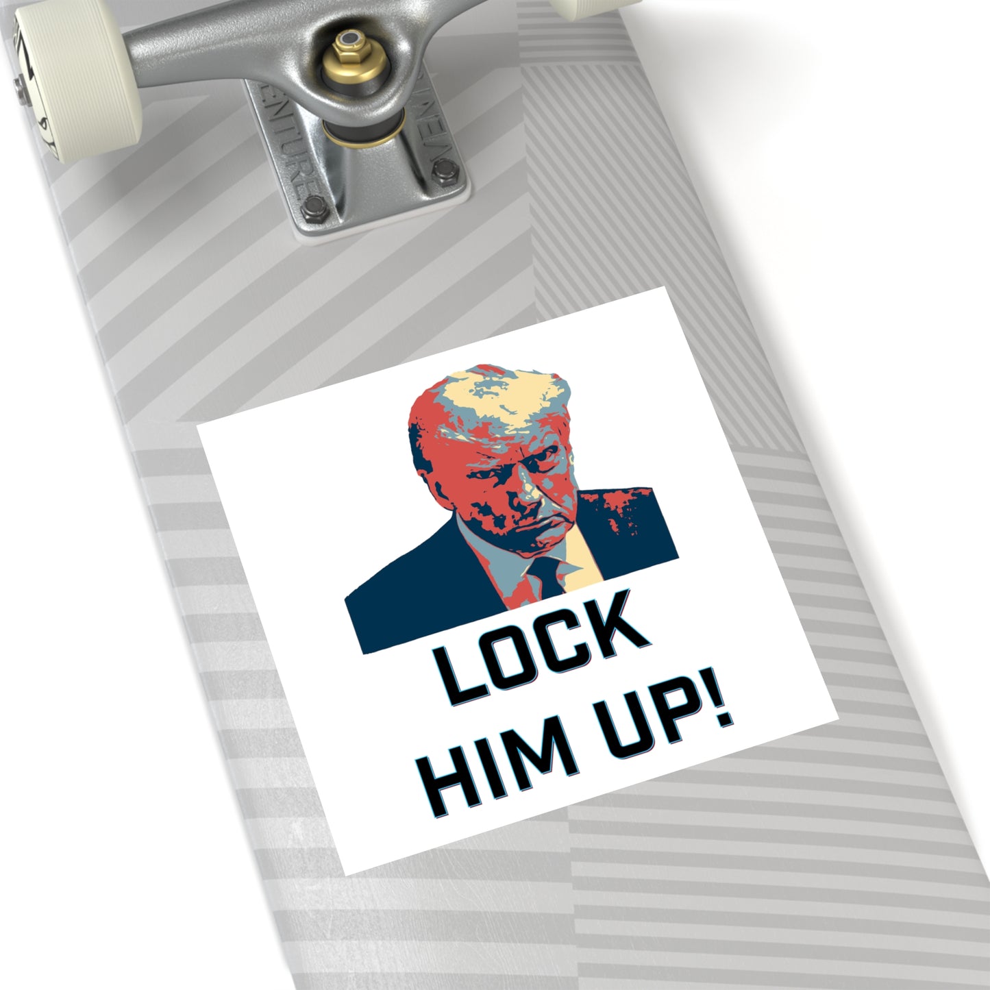 Lock Him Up! Water Resistant Sticker