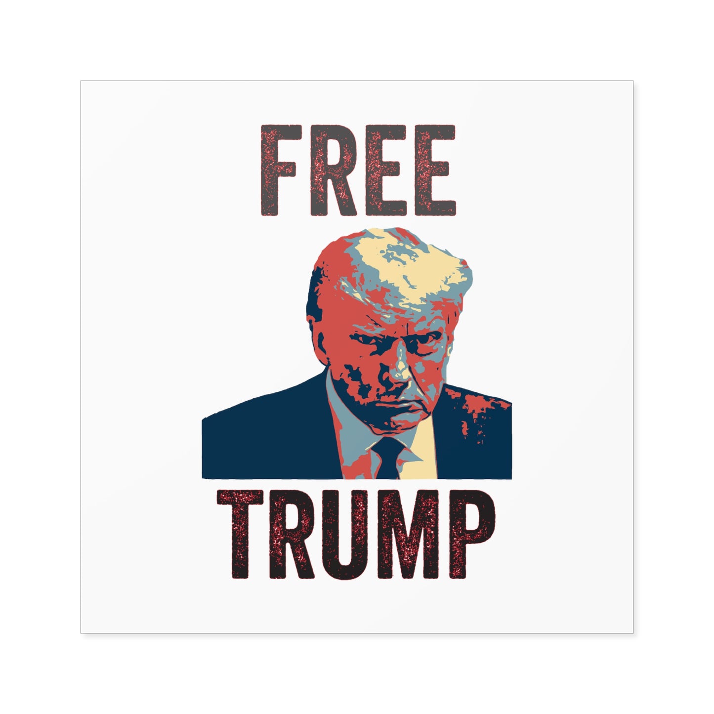 Free Trump (Hope) Water Resistant Sticker