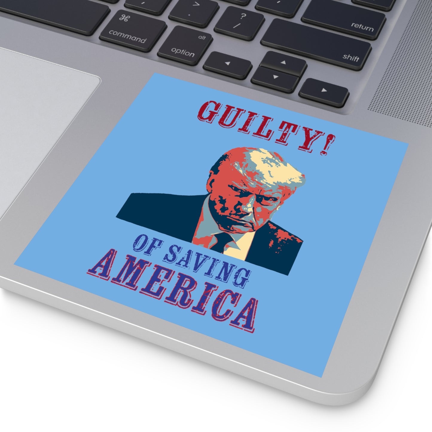 Guilty! (Of Saving America) Water Resistant Stickers (Blue)