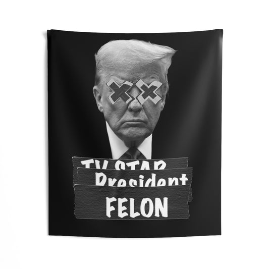 Trump Felon Bigly Black Tapestry