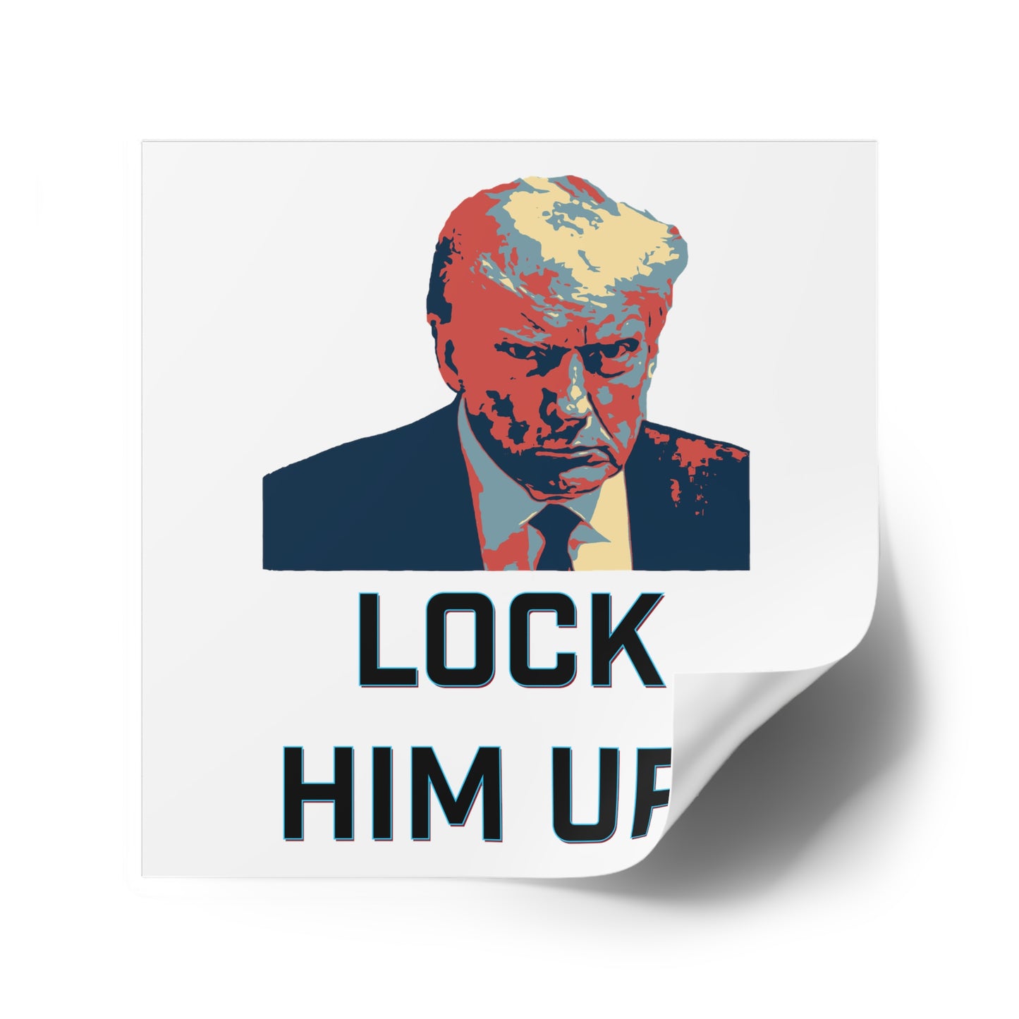 Lock Him Up! Water Resistant Sticker