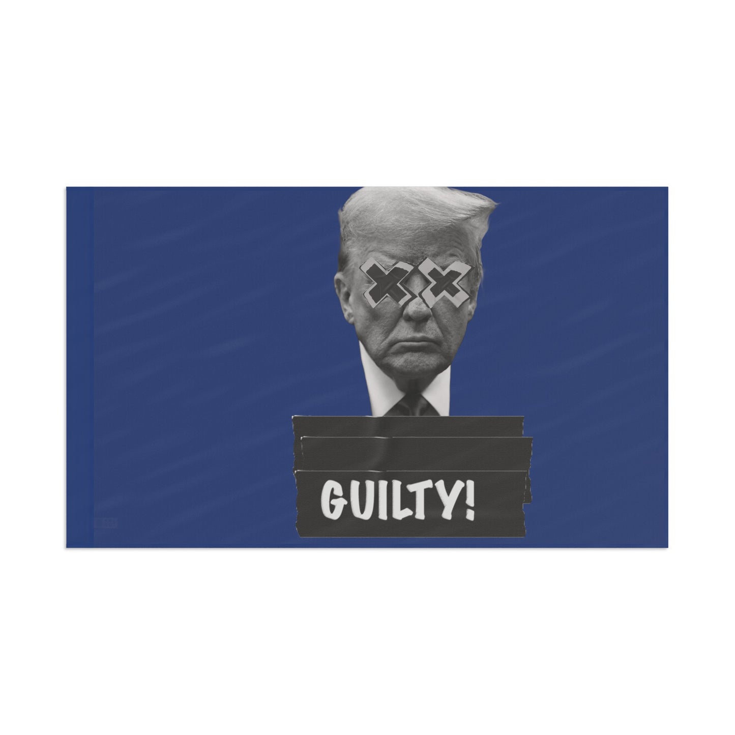 Trump Guilty Blue Flag