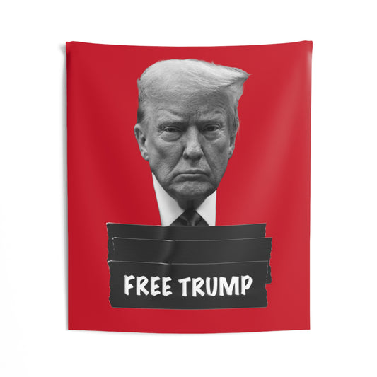 Free Trump Red Tapestry