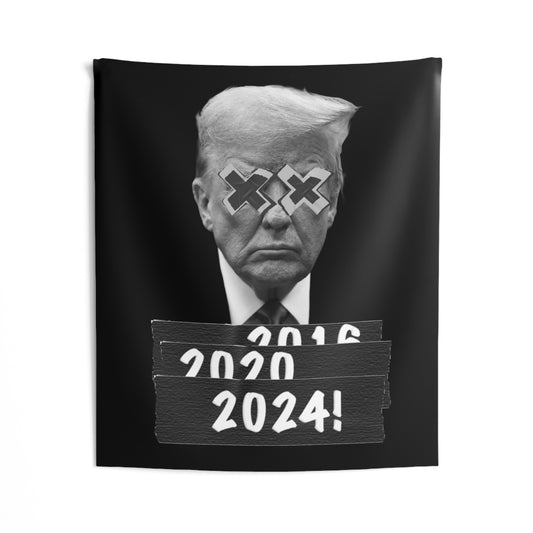 Trump 2024 Black Tapestry