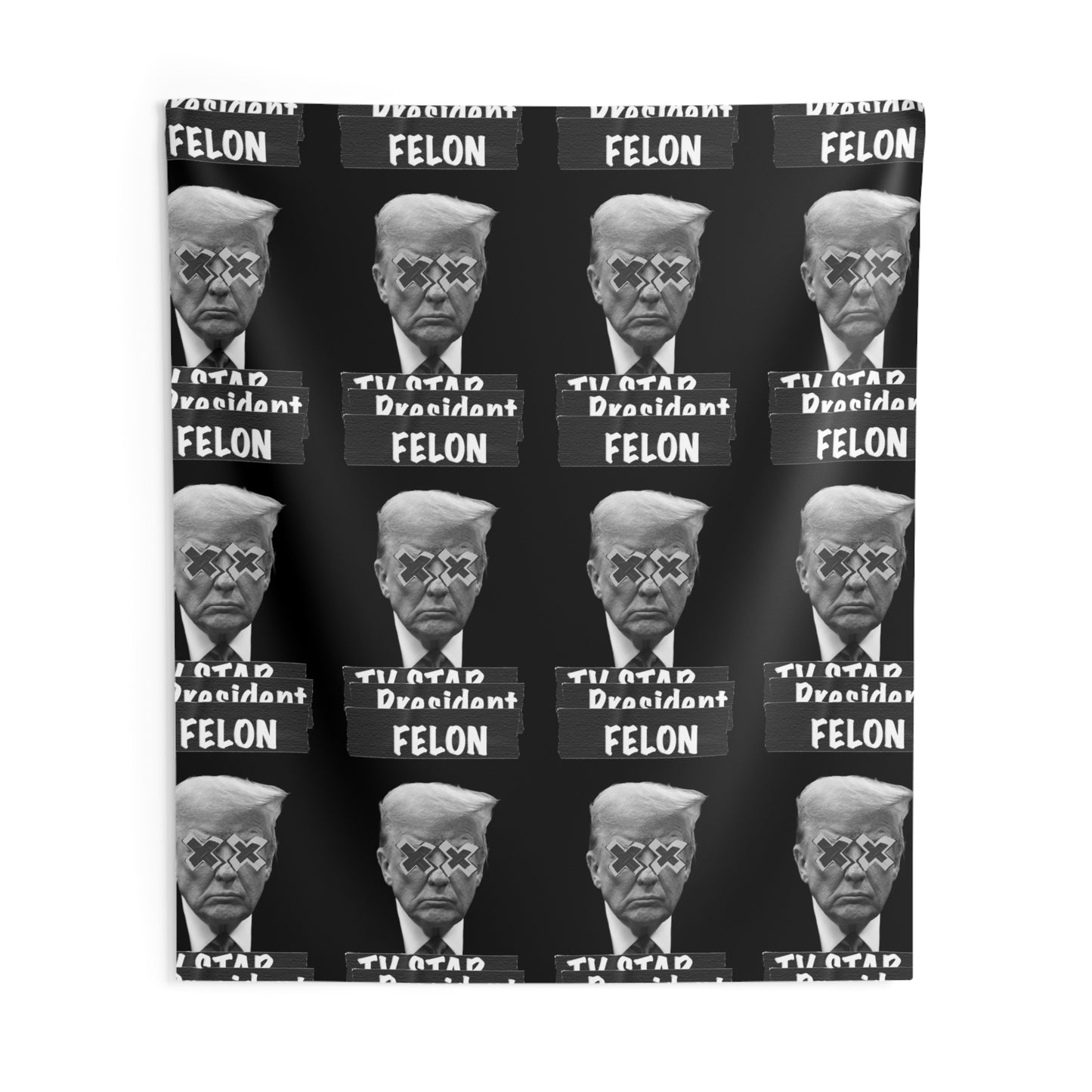 Trump Felon Bigly Black Tapestry